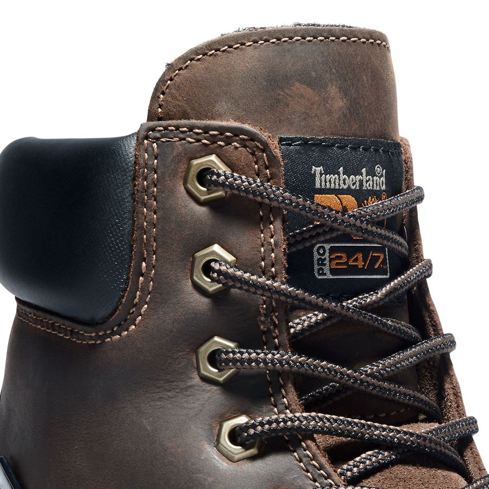 Botas Pro Timberland Hombre Pro Direct Attach 6\" Soft Toe Marrones - Chile QER-159372